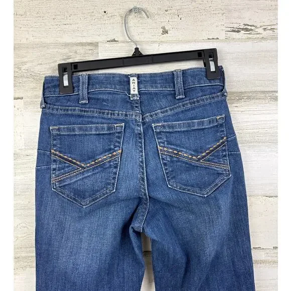 Ariat womens 26 Long buttonfly denim jeans Kirsten straight high rise western